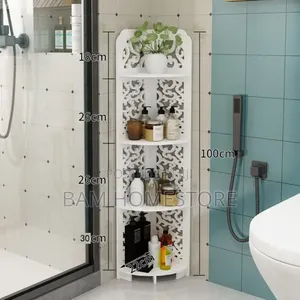 5-Tier Waterproof Corner Shelf Unit (120x21cm)