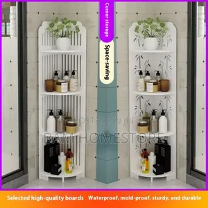 5-Tier Waterproof Corner Shelf Unit (120x21cm)