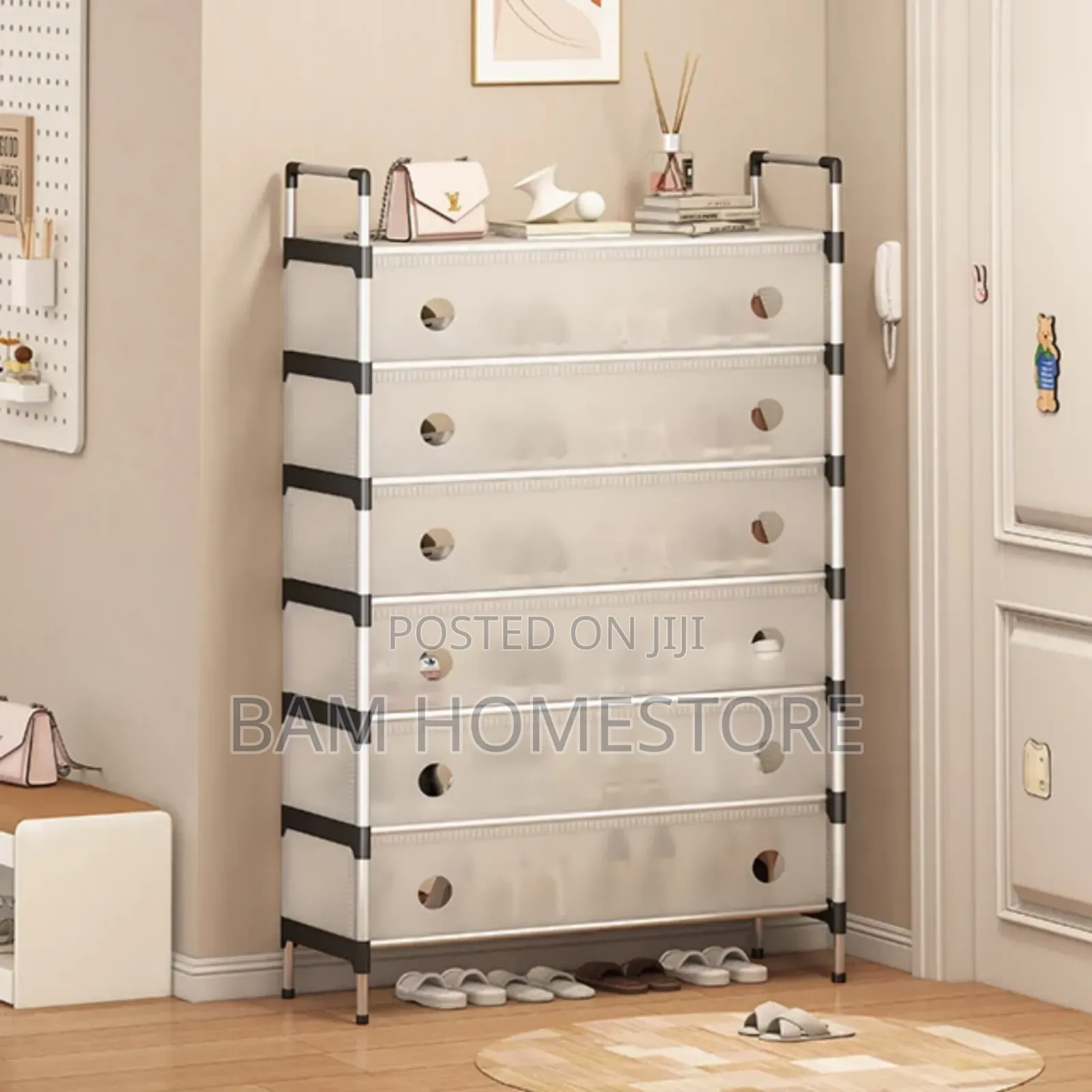 6-Tier Modular Storage Drawer Unit (83x28x128cm)