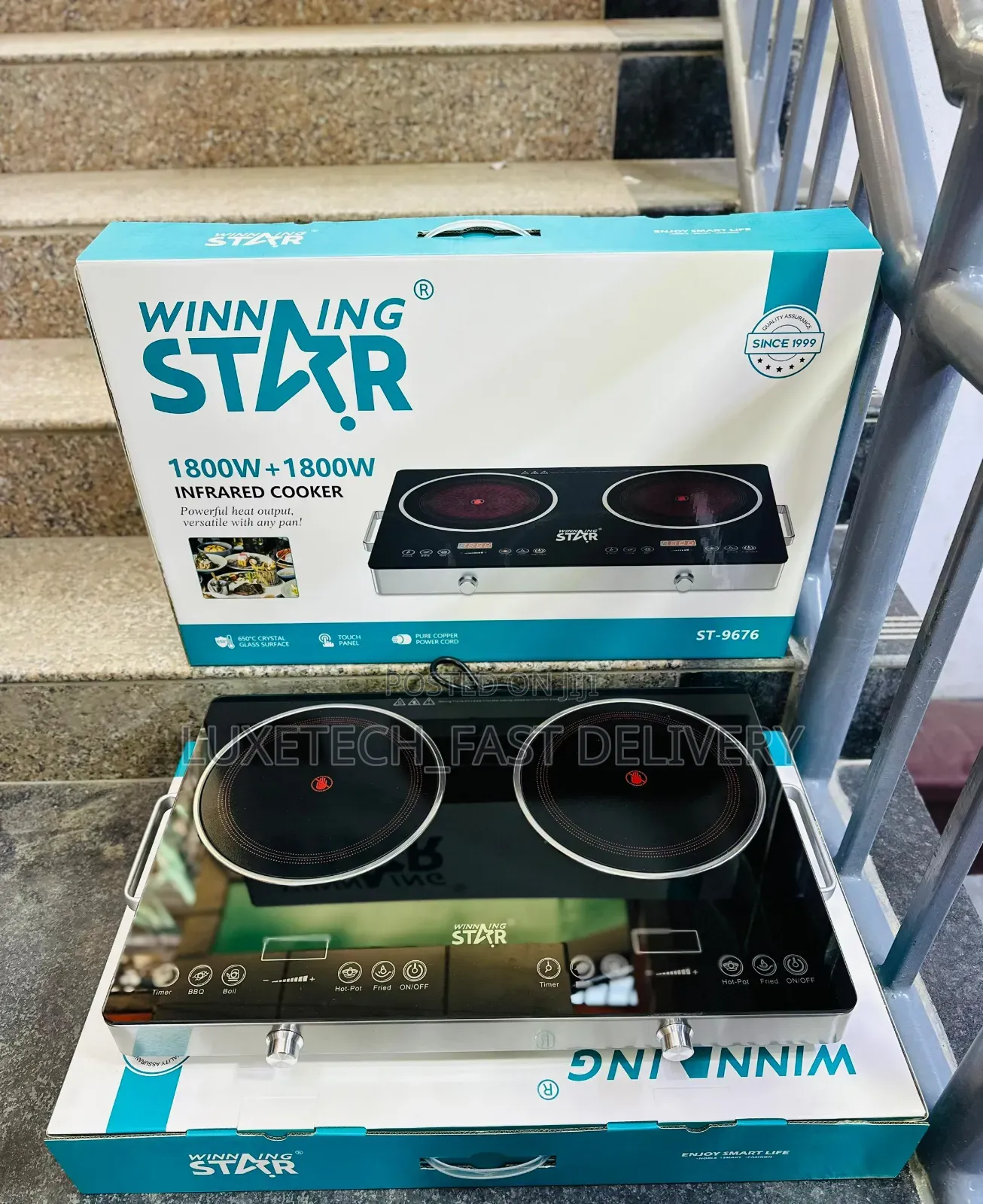 Winning Star St-9676 Double-Burner Infrared Cooker