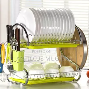 2-Tier Stainless Steel Dish Drying Rack