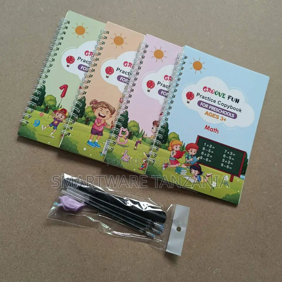 Groove Fun Math Practice Copybook Set Ages 3+ Preschool Learning