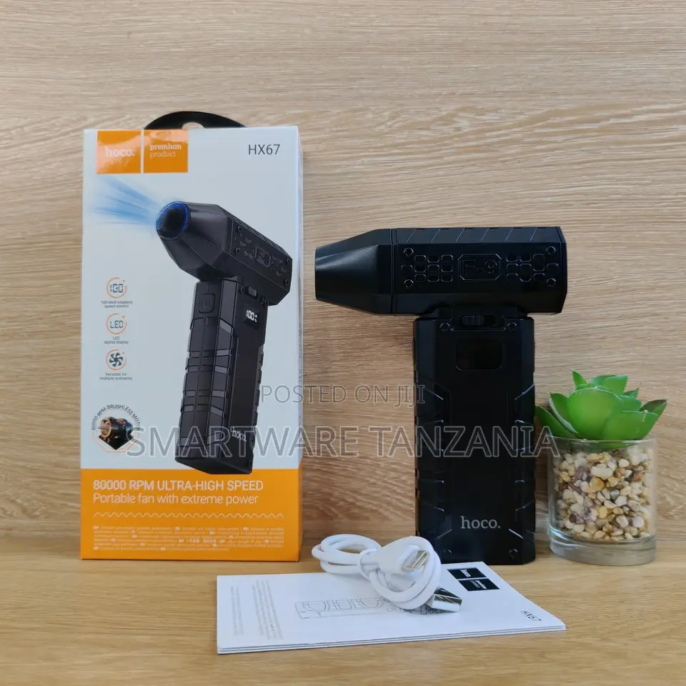 Hoco Hx67 Portable Turbo Fan 80000 Rpm High Speed Air Blower