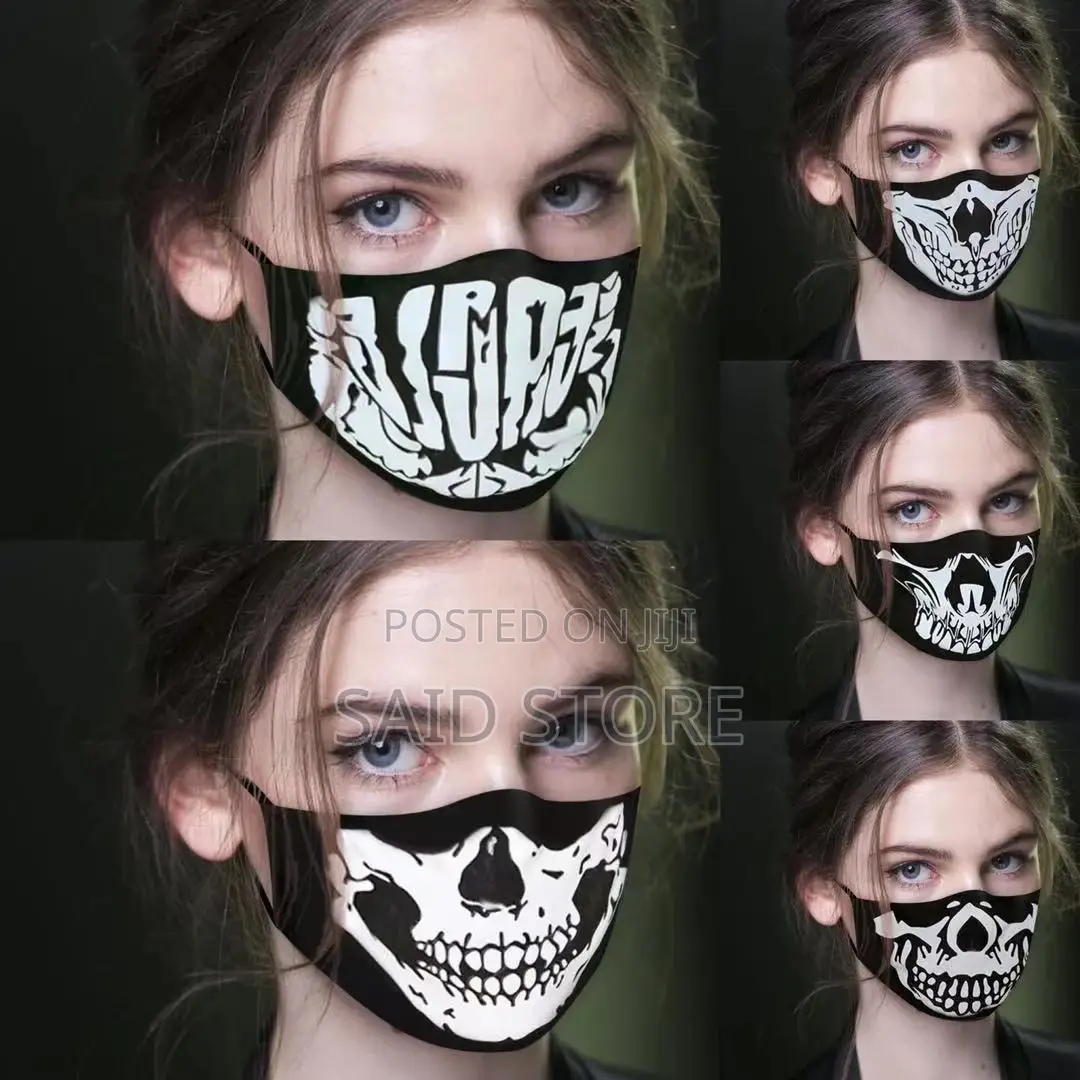 Halloween Expression Print Cotton Adult Mask