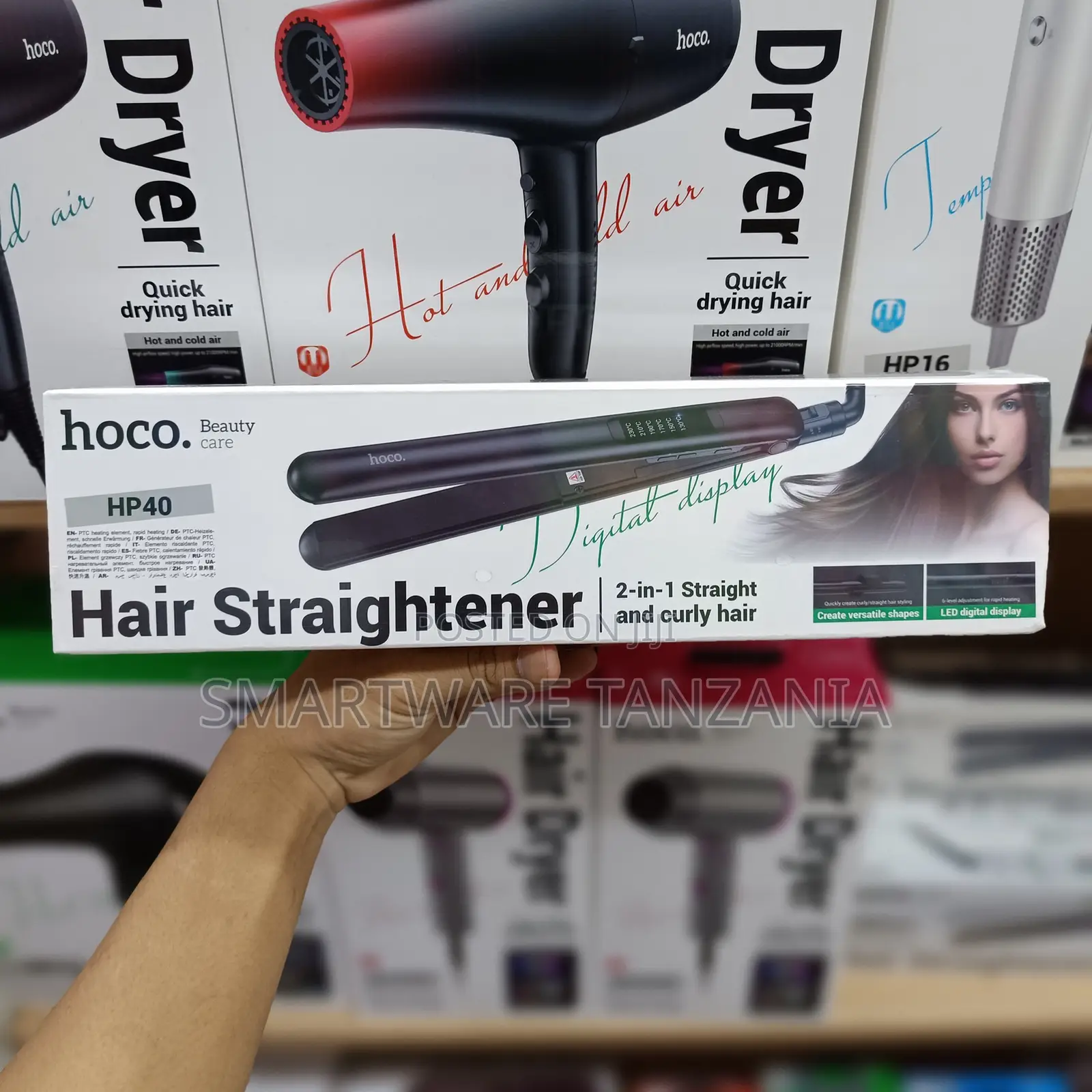 Hoco Hp40 Hair Straightener 2-in-1 Flat Iron Digital Display