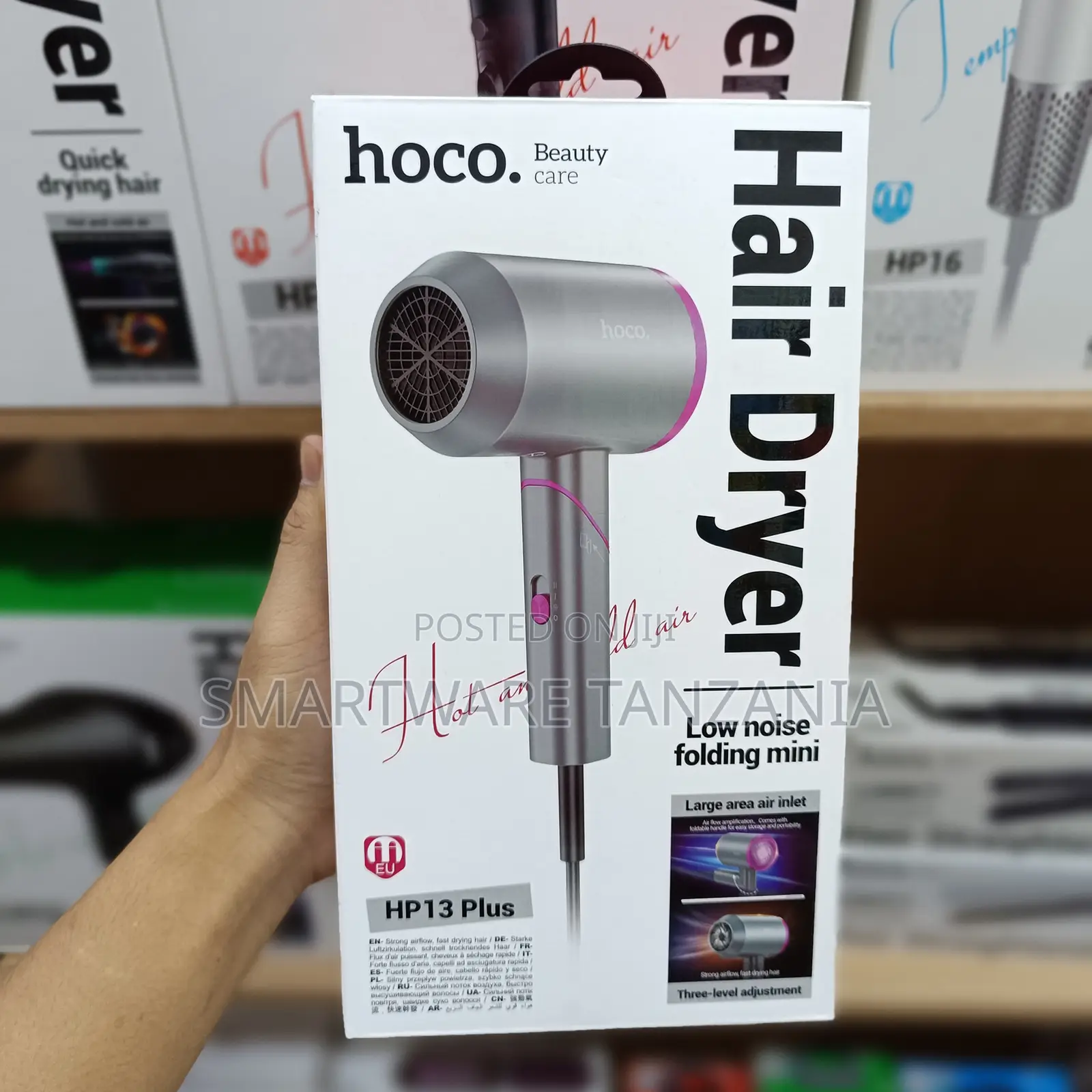 Hoco Hp13 Plus Mini Folding Hair Dryer Travel Compact Low Noise
