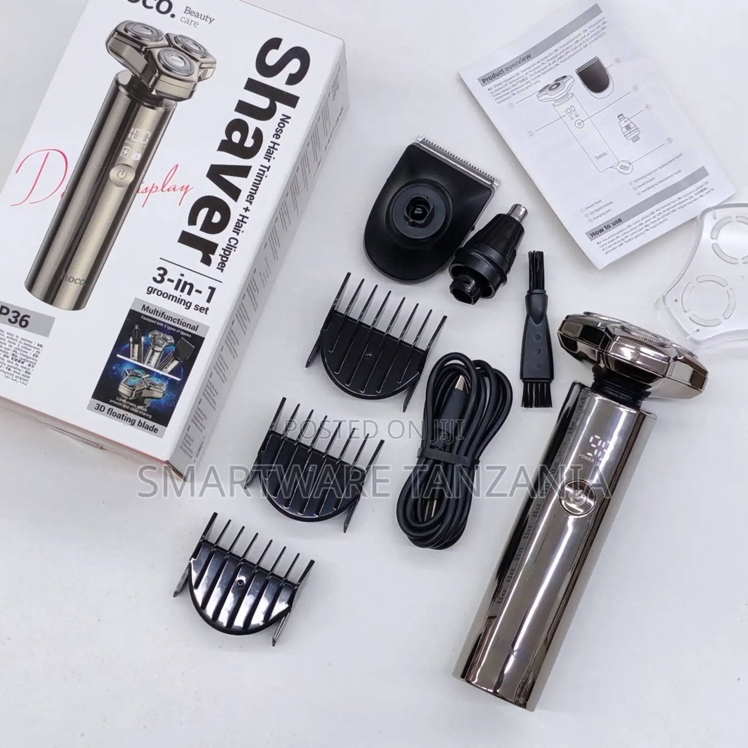 Hoco Hp36 3-in-1 Electric Shaver Kit Grooming Set Full Package