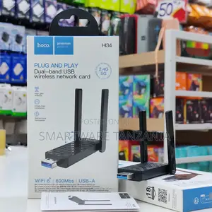 Hoco Hi34 Wifi 6 Usb Adapter Dual Band 600mbps High Gain Antenna