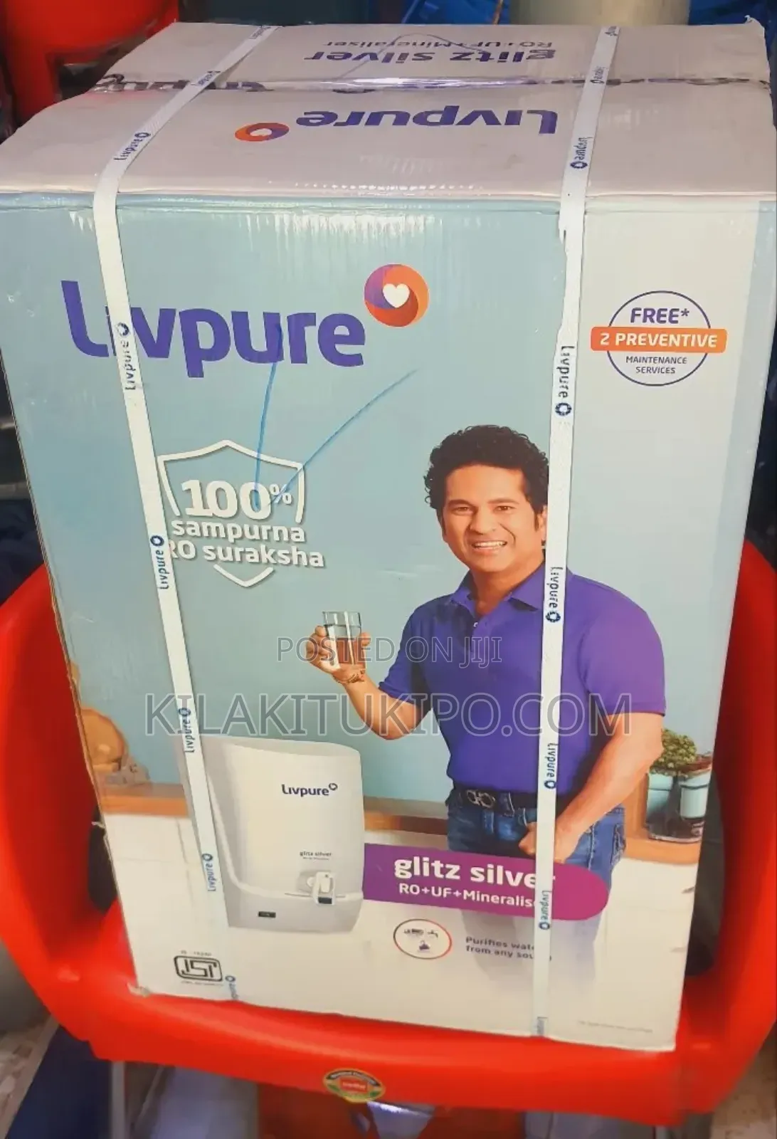Livpure Purifier Water From Any Source Glitz Silver Ro+Uf+Mineralizer