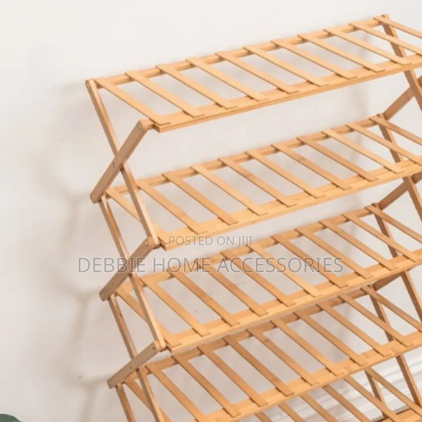 Foldable Bamboo Shoe Rack -x.Shape