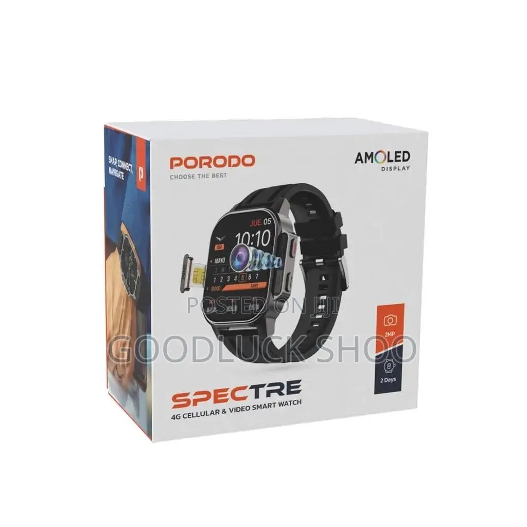 Porodo Spectre Smartwatch 4g Cellular Video