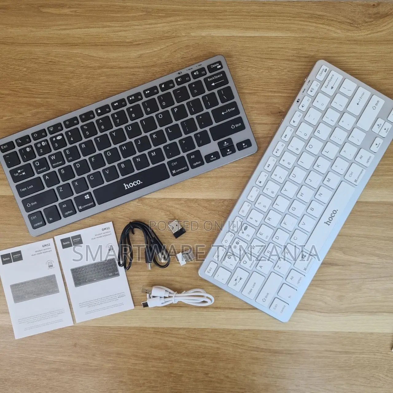 Hoco Gm32 Wireless Keyboard Dual Mode Bluetooth 2.4g Slim Portable