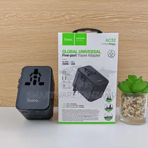 Hoco Ac32 Universal Travel Adapter 45w Pd Usb Charger 5 Port