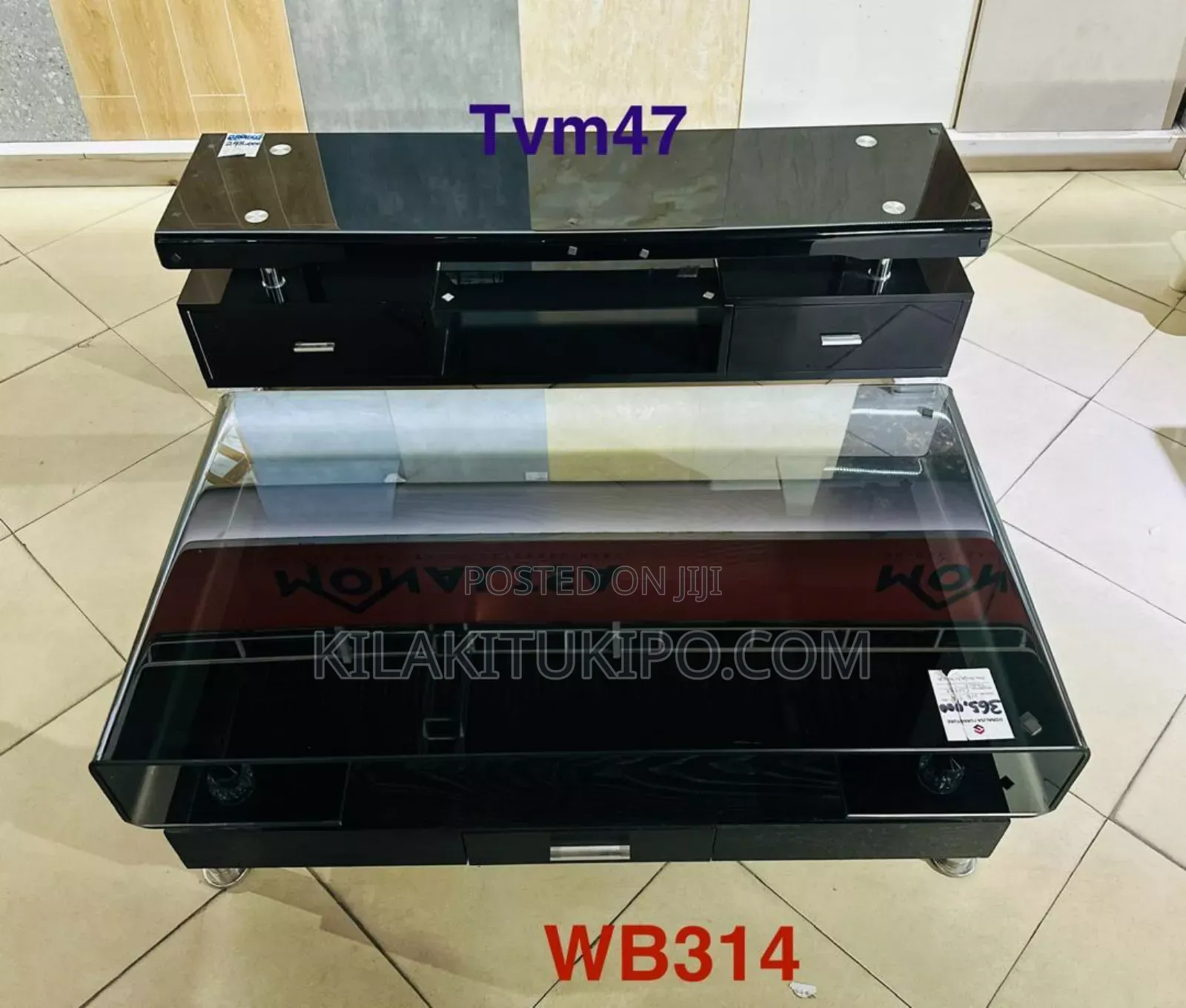 Top Glass Coffee Table With Tv Bench