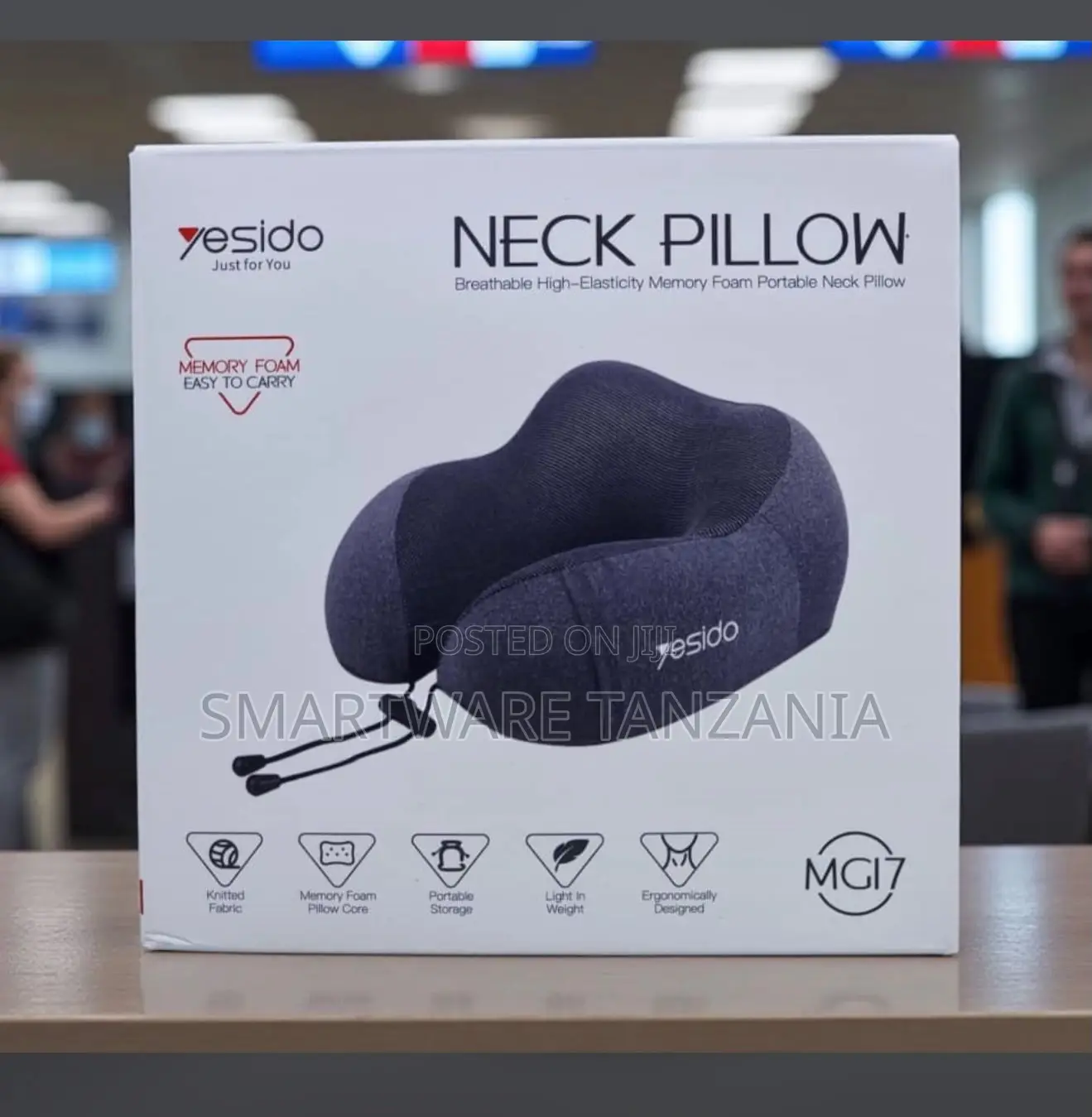 Yesido Portable Memory Foam Neck Pillow for Travel Comfort