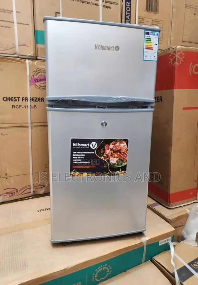 Volsmart Fridge Liter 118 Two Door Energy Saving Door Lock Original.