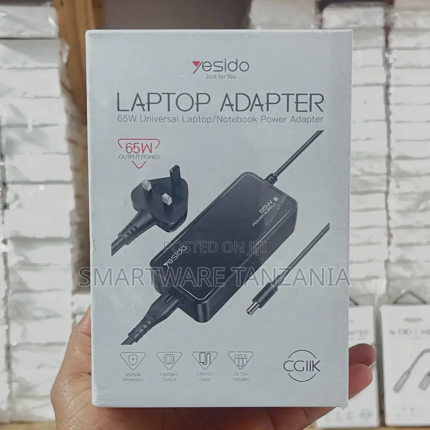 Yesido 65w Universal Laptop Charger Adapter With 15 Tips Cg11k