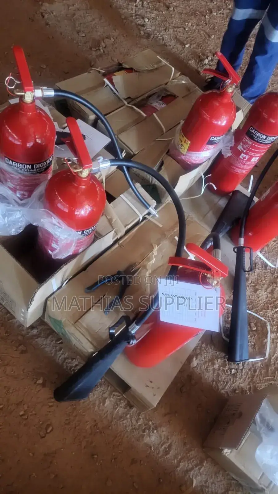 Fire Extinguisher Powder And Carbon Dioxide
