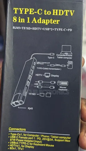 Type-c To Hdtv 8 In 1 Adapter