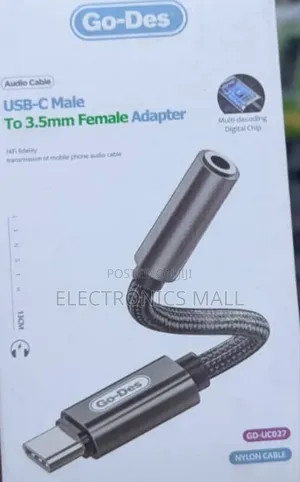 Go-Des Gd-Uc027 Usb-C Male to 3.5mm Female Adapter