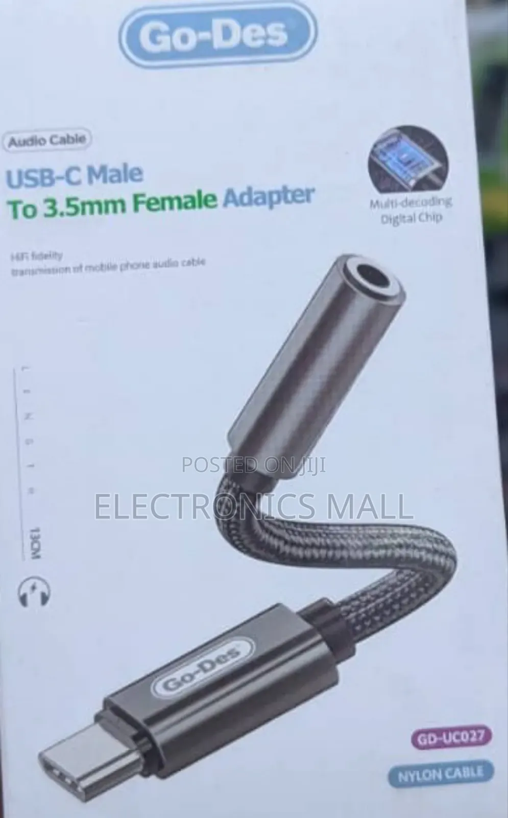 Go-Des Gd-Uc027 Usb-C Male to 3.5mm Female Adapter