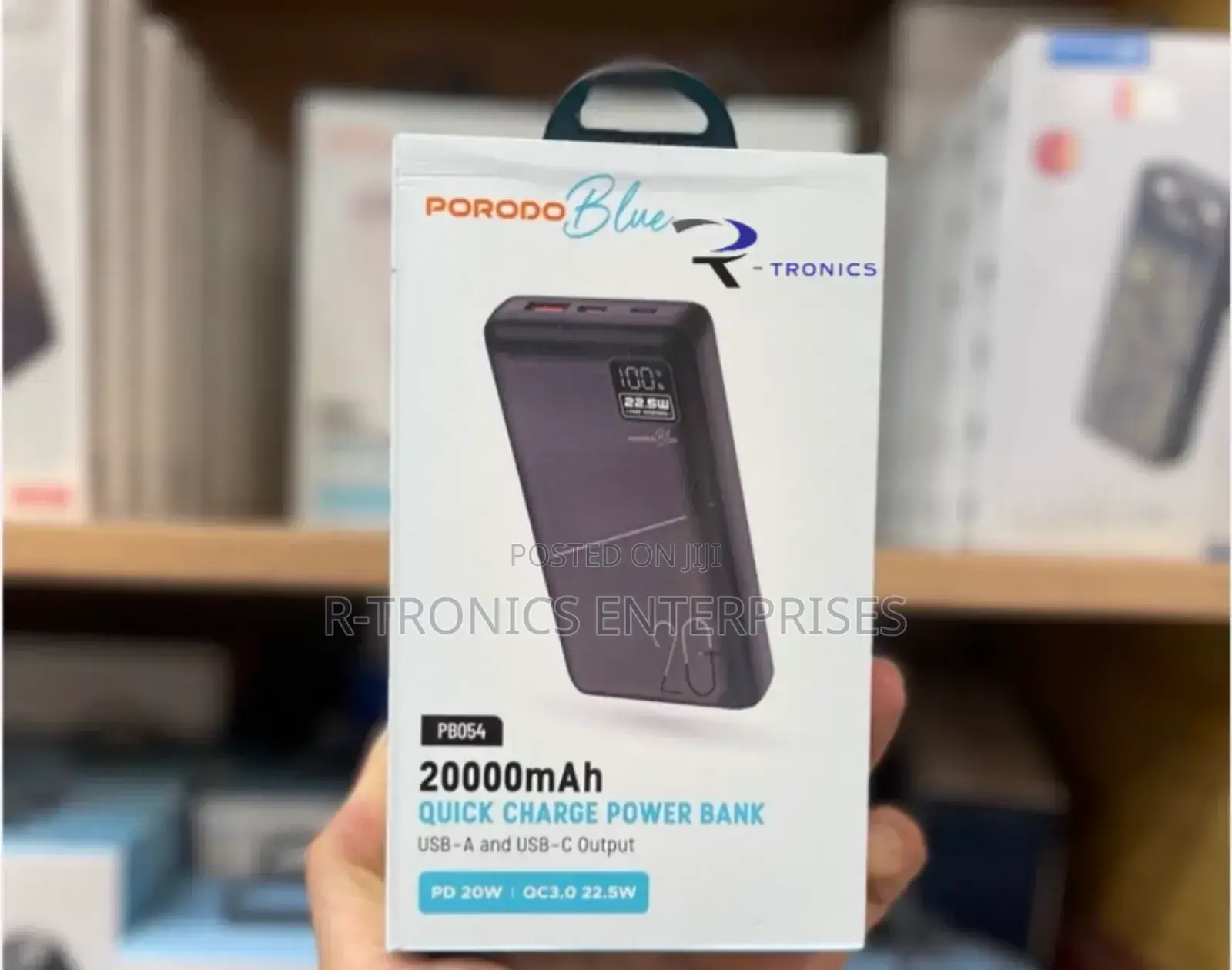 Porodo Blue 20000mah Quick Charge Power Bank