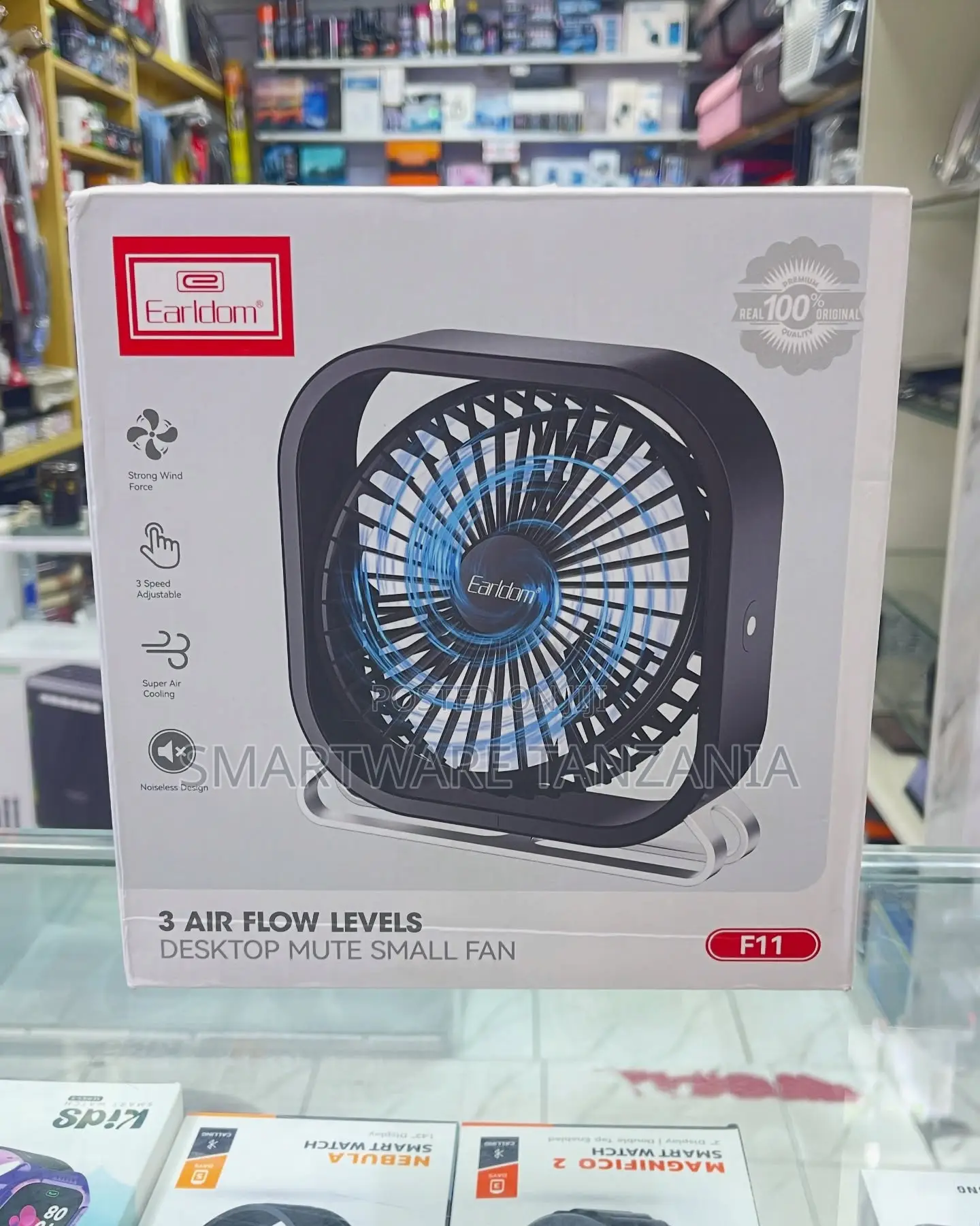 Earldom F11 Desktop Mini Fan 3 Speed Quiet Cooling Small Fan