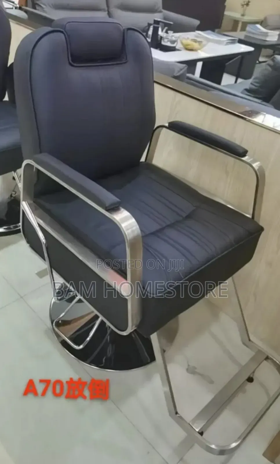 Heavy-Duty Reclining Hydraulic Barber Chair