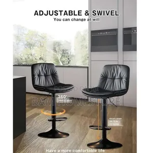 Padded Hydraulic Bar Stools Adjustable Swivel Chair