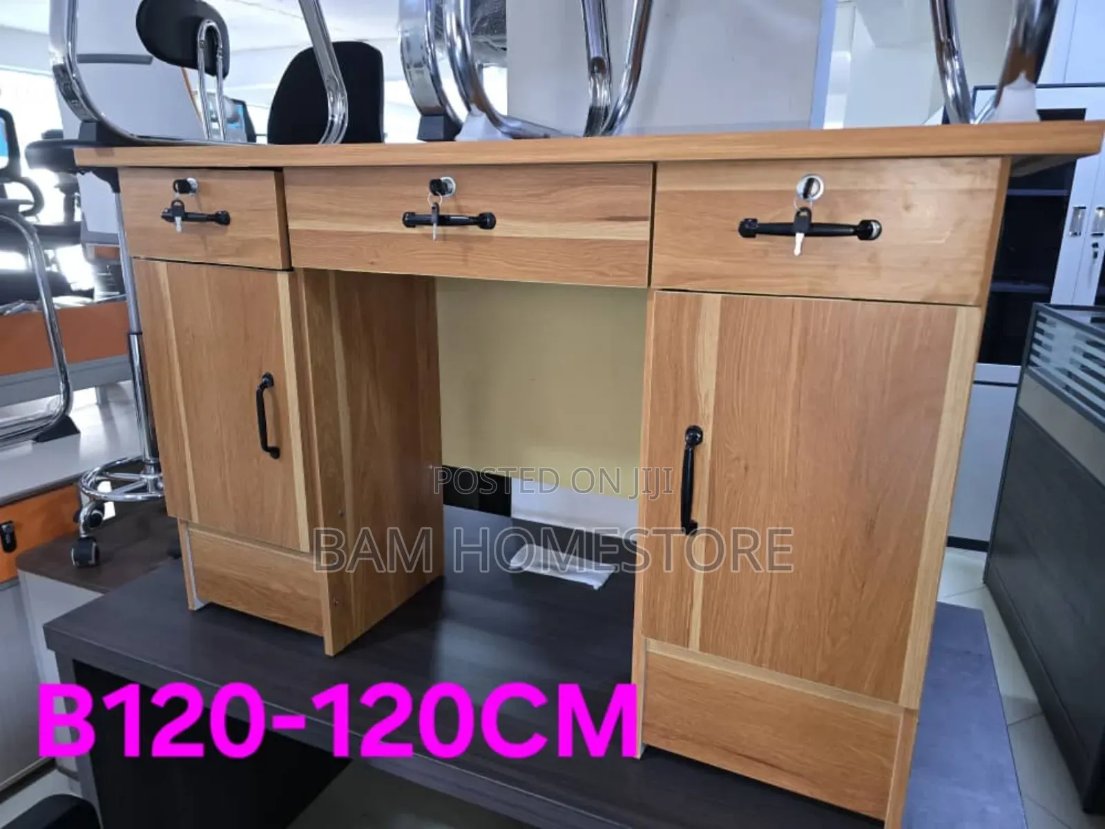 Executive Office Desk With Storage (Model B120 - 120cm)