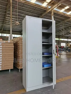 Large Double-Door Metal Storage Cabinet