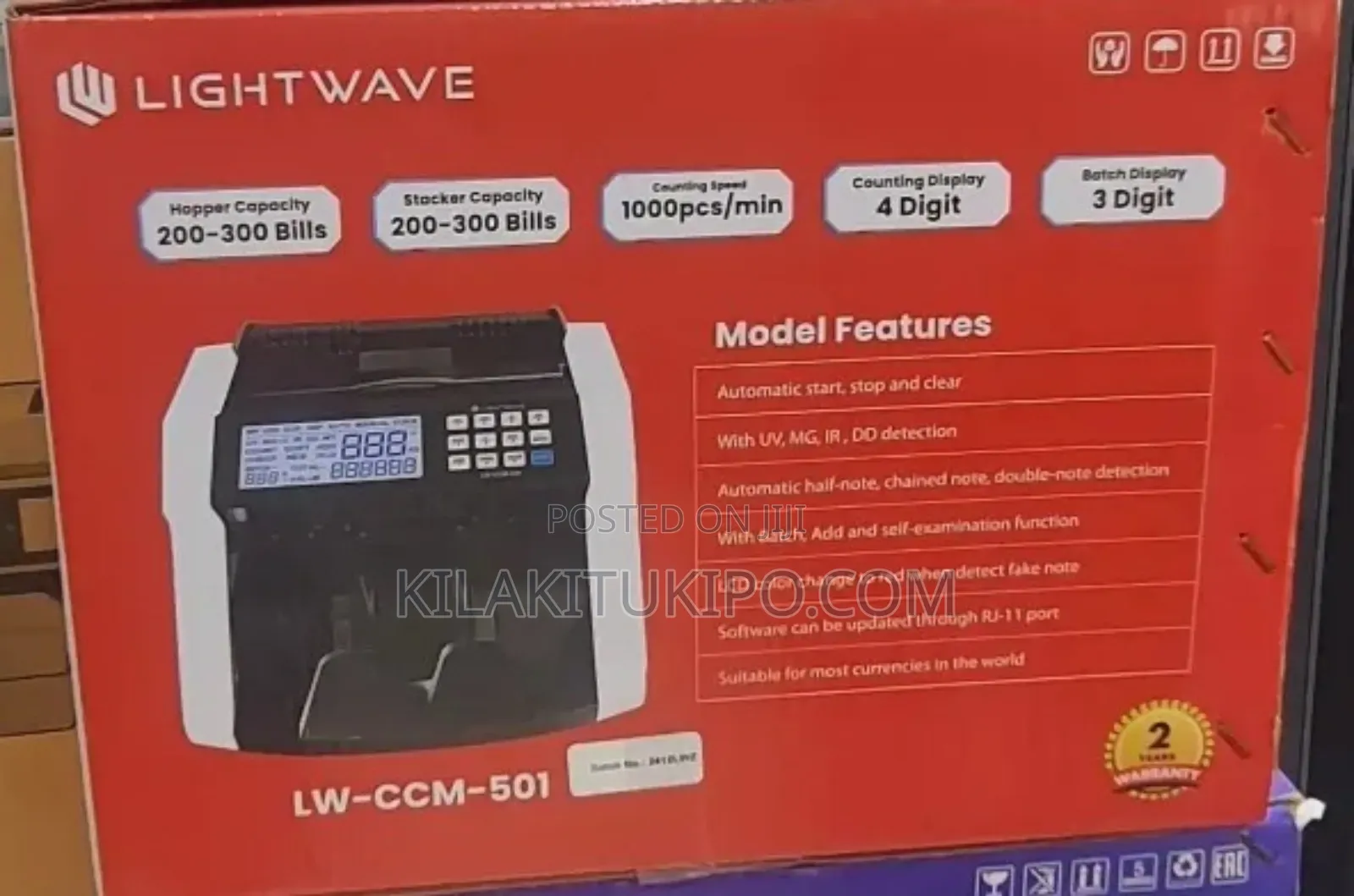 80w Cash Bill Counting Machine
