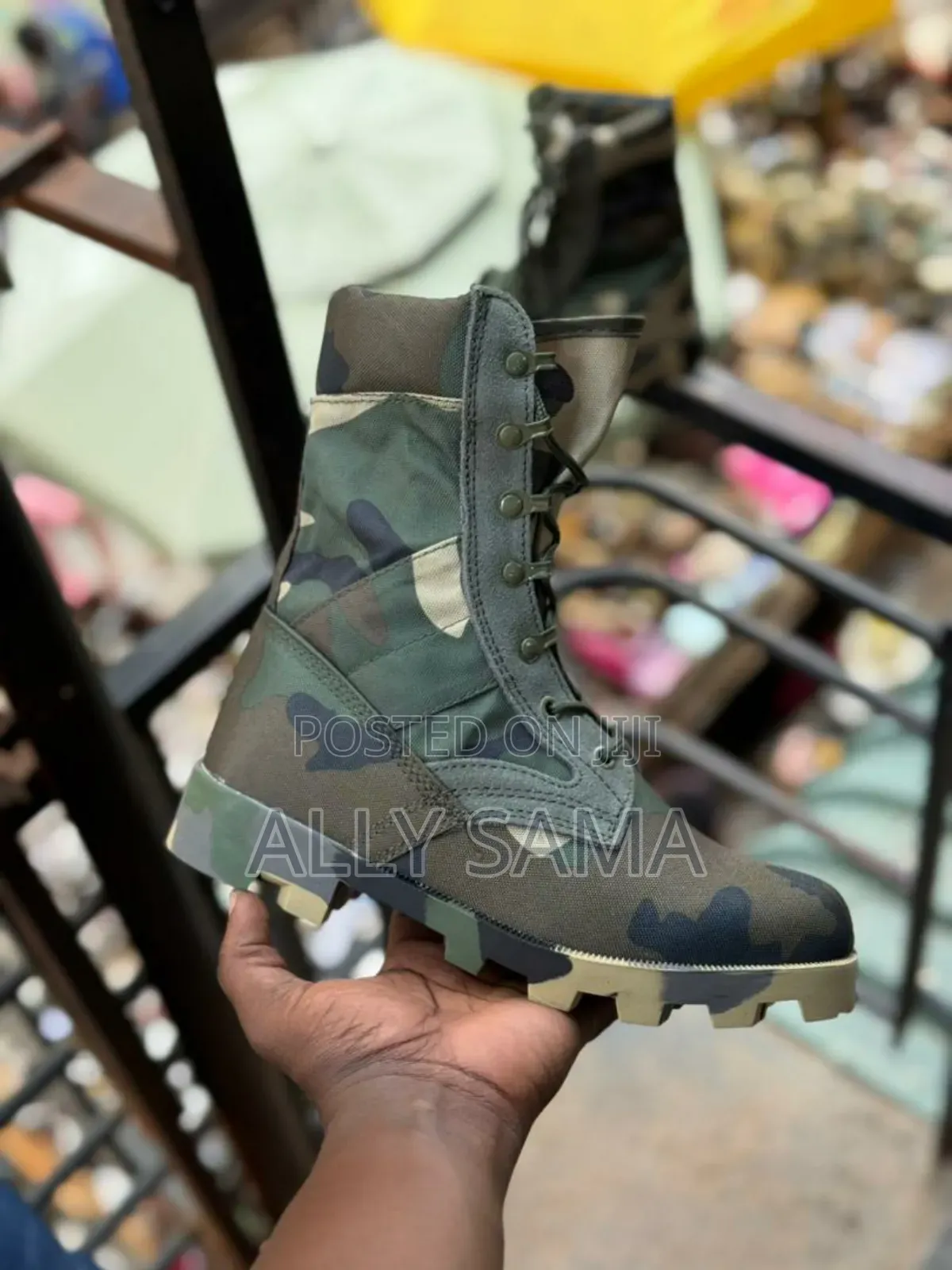 Mens Combat Swat Boots Army Material Canvas Leather