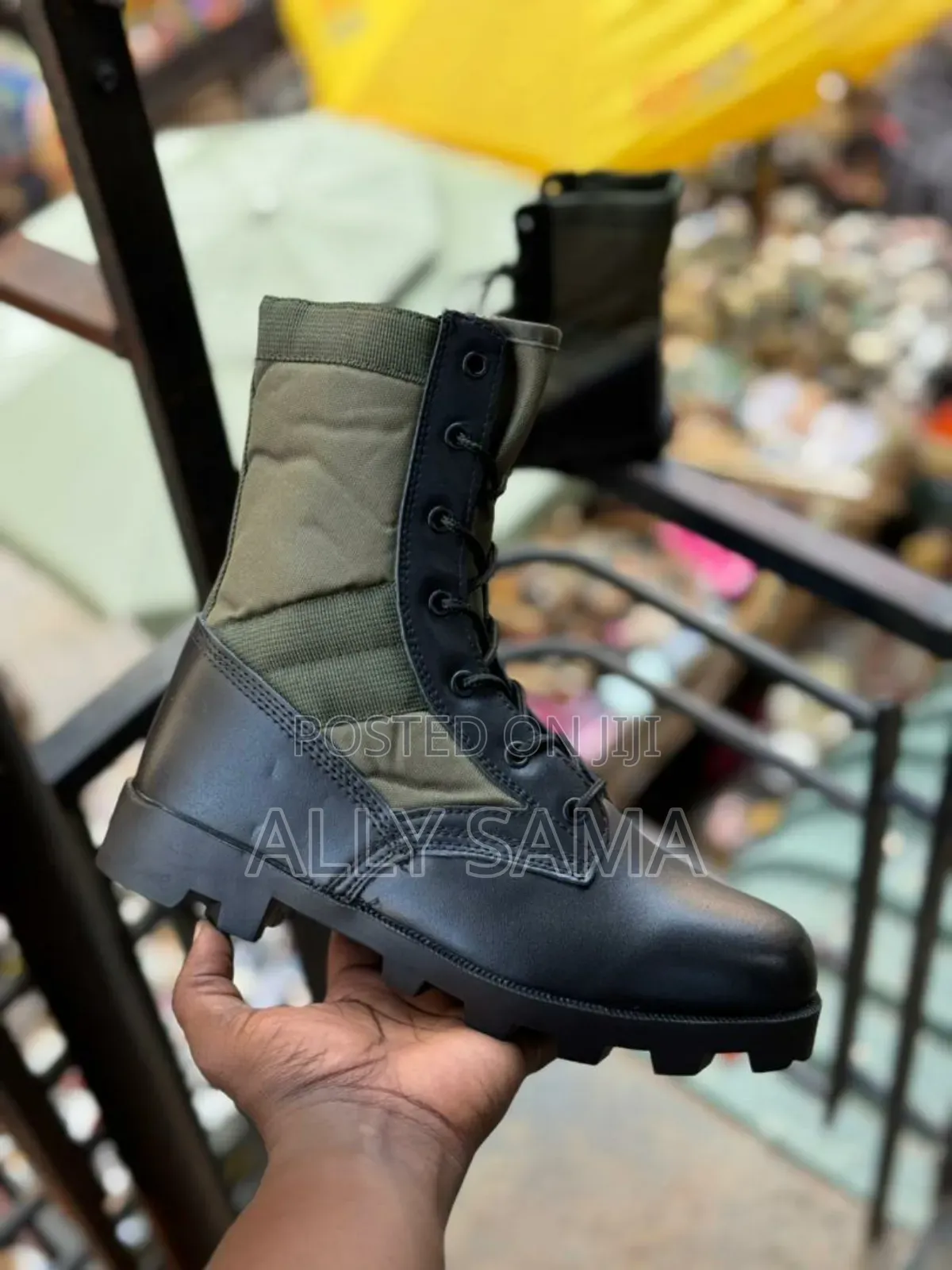 Mens Combat Swat Boots Army Material Canvas Leather
