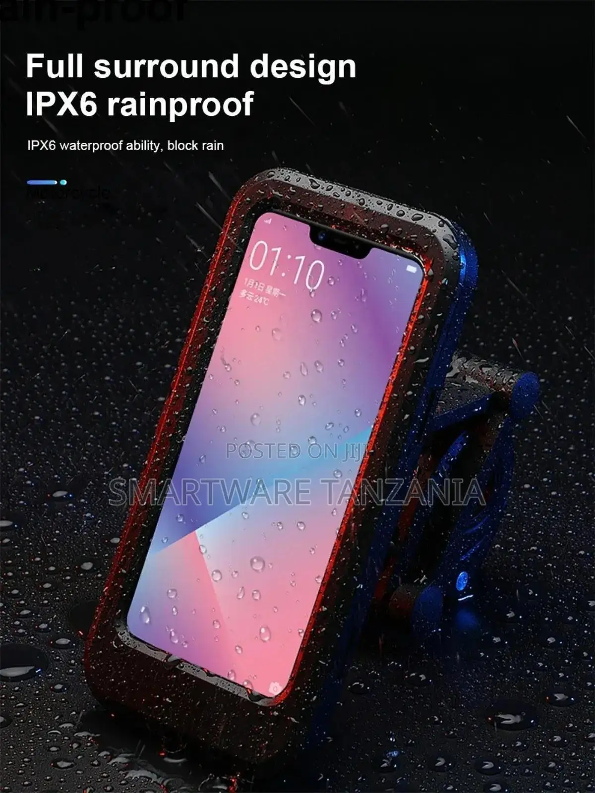 Hoco Ca101 Waterproof Motorcycle Phone Mount 360 Rotation Full Kit