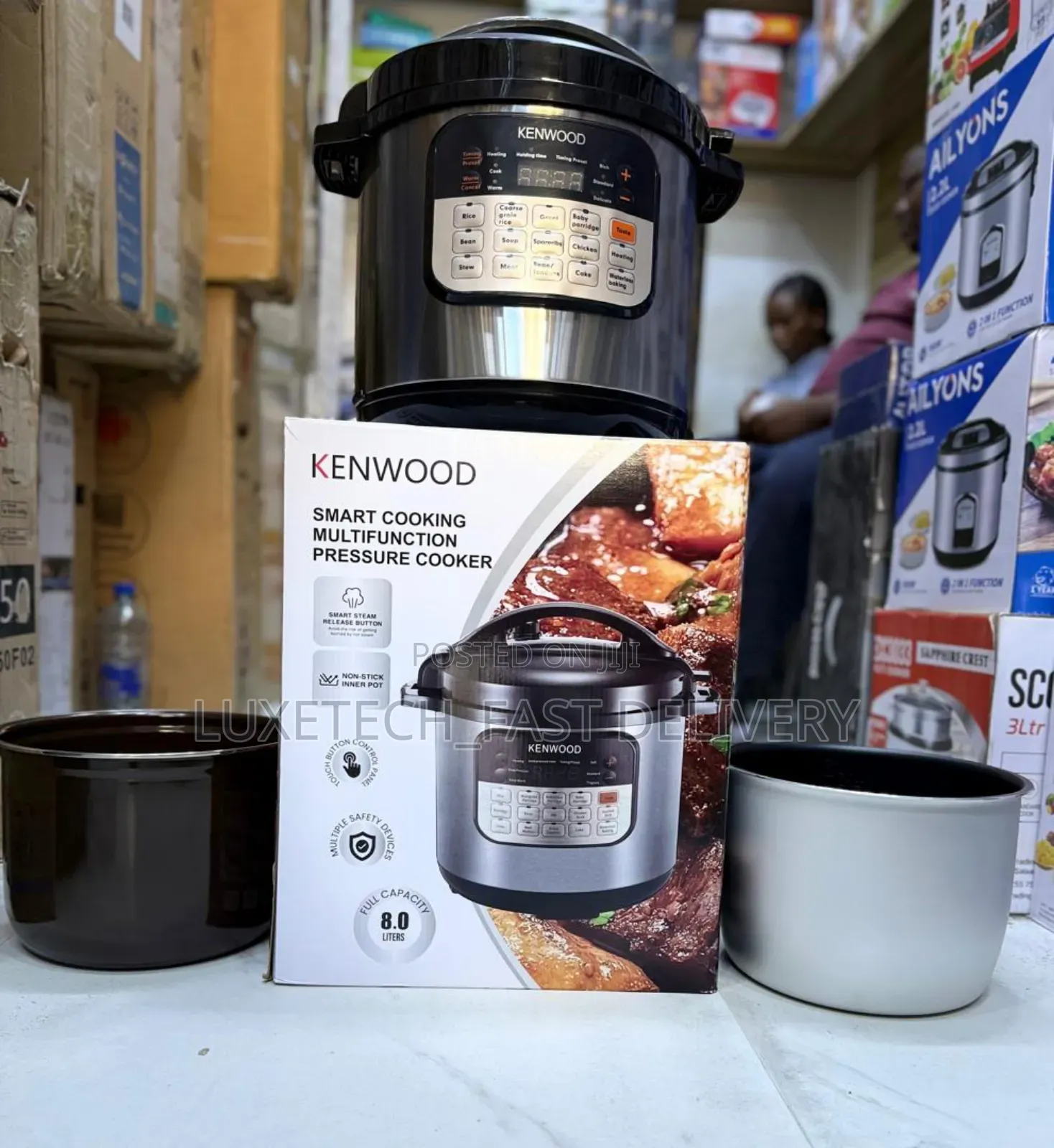 Kenwood Multifunction Electric Pressure Cooker 8 Liters - 2 Pots in ...