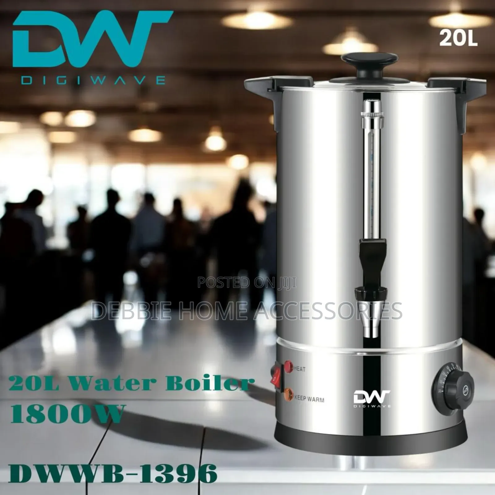 This Is A Digiwave 20l Electric Water Boiler (Model Dwwb-1396).