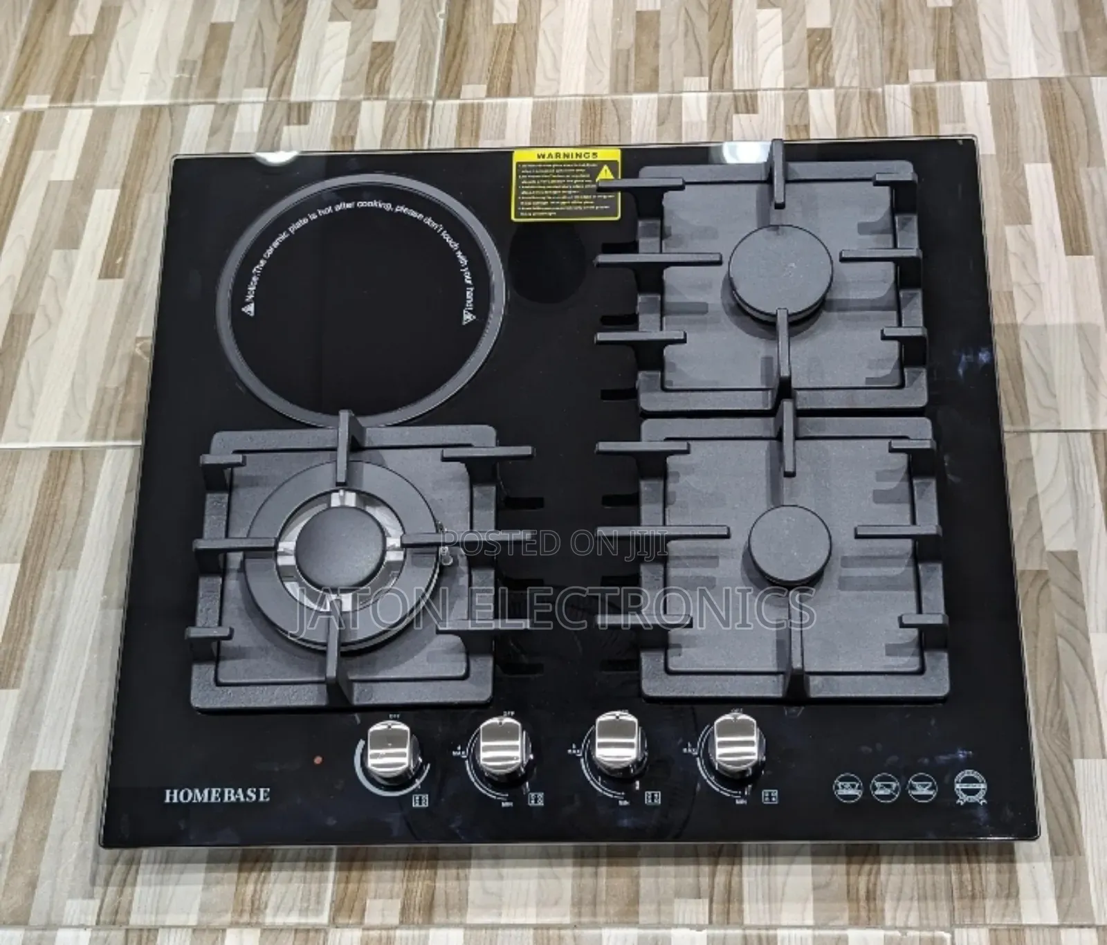 Homebase Built-in Cooker 3gas+1 Ceramic Electric