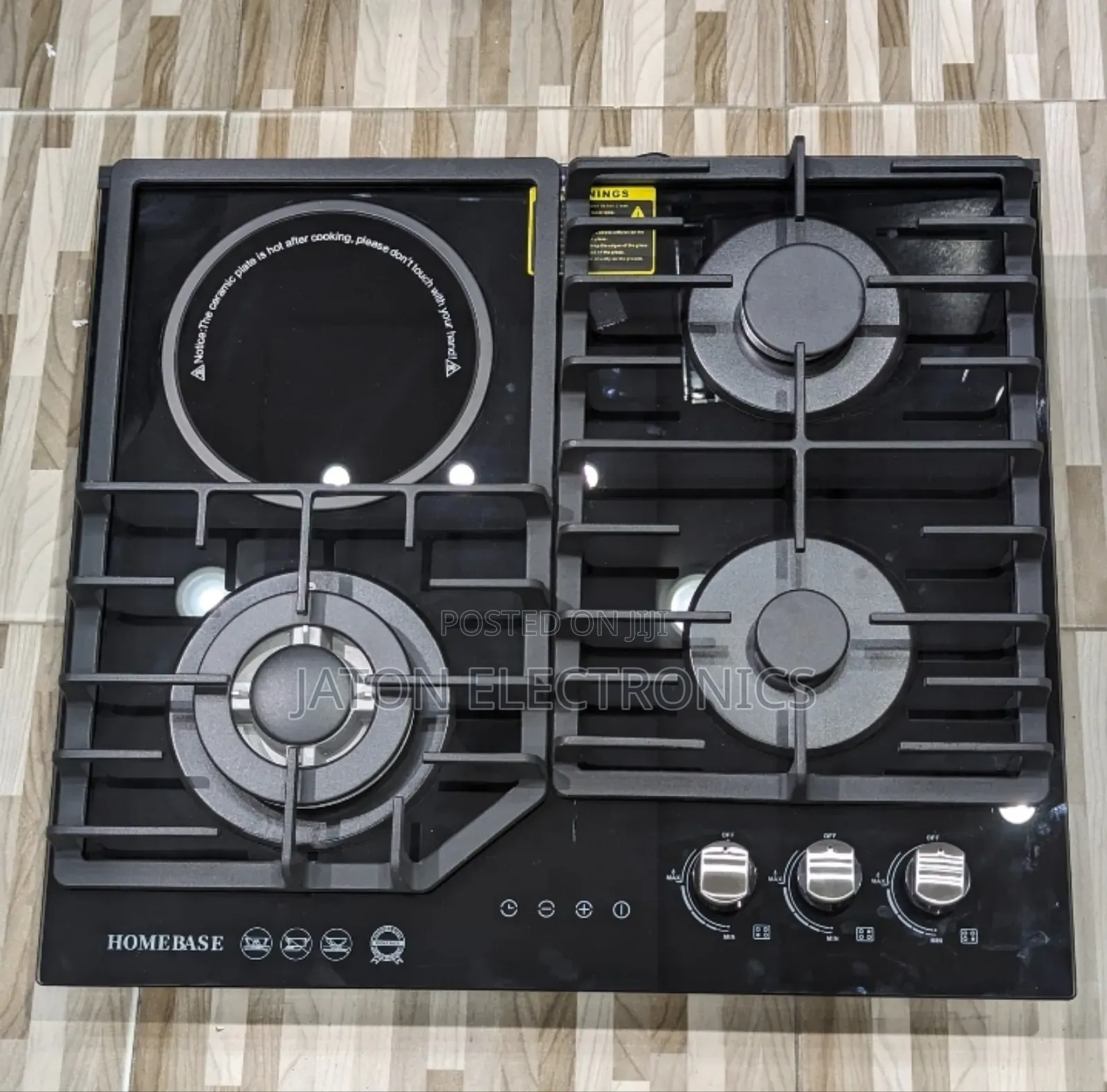 Homebase Built-in Cooker 3gas +1ceramic Electric Plate
