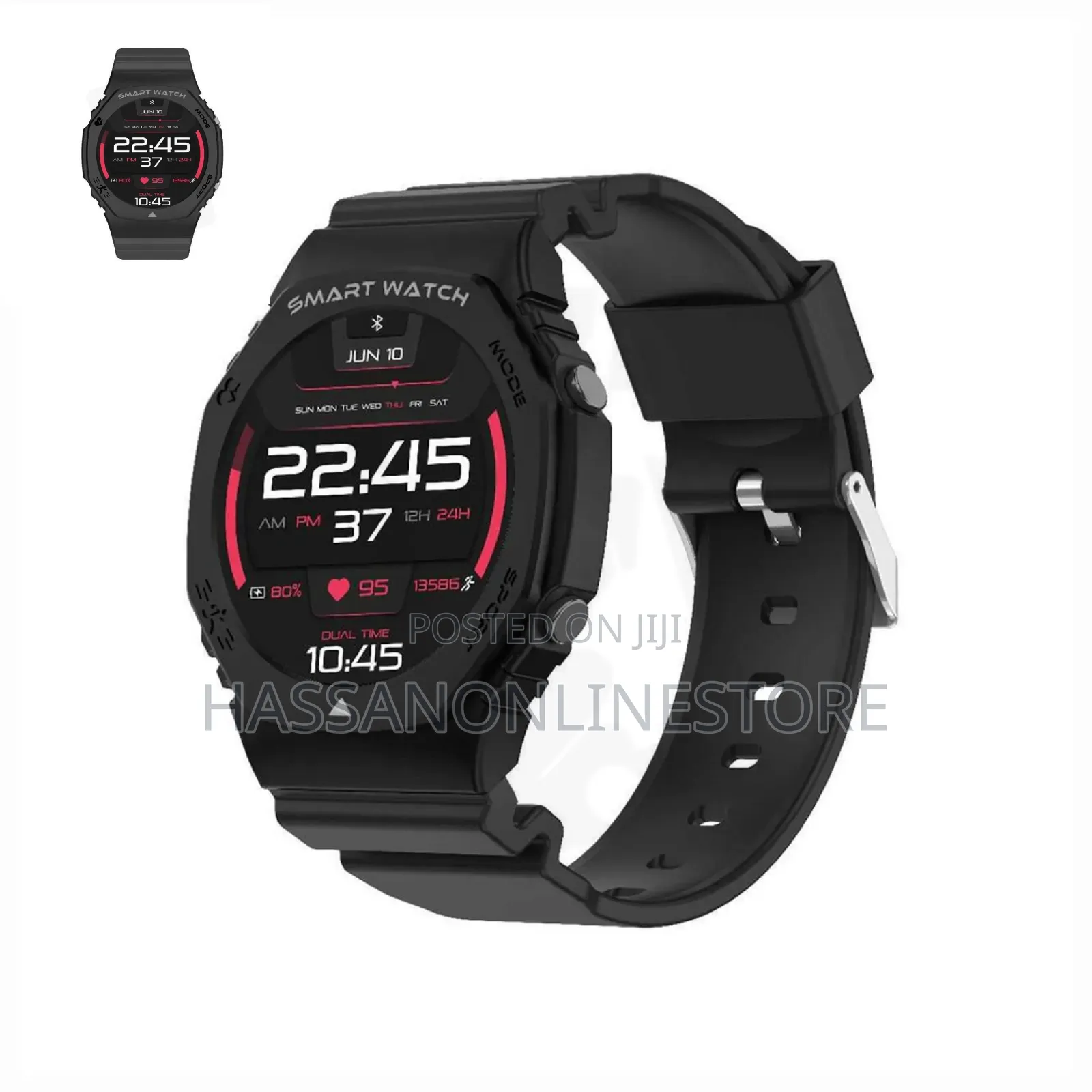 Green Lion G-Sports Smart Watch - Black