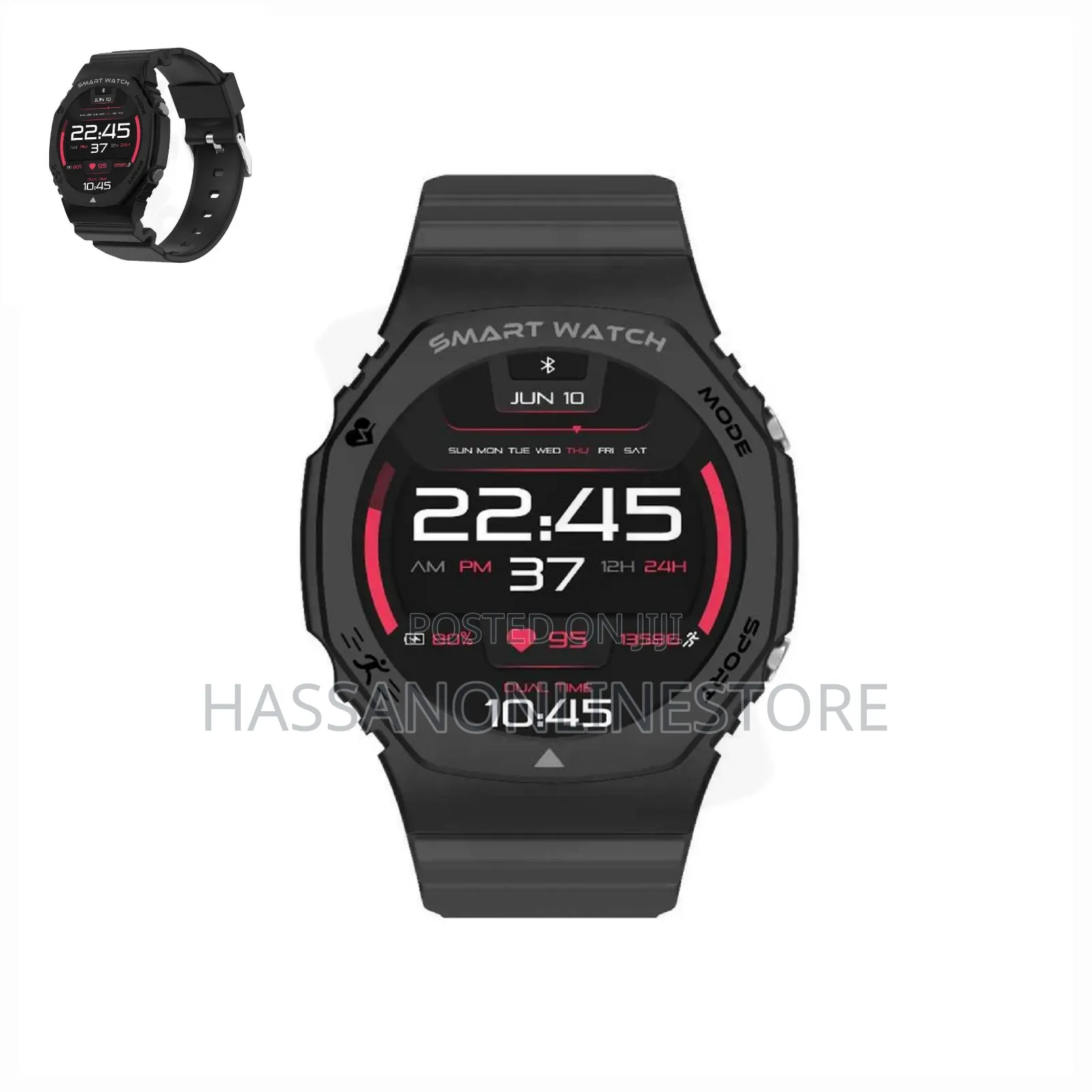 Green Lion G-Sports Smart Watch - Black