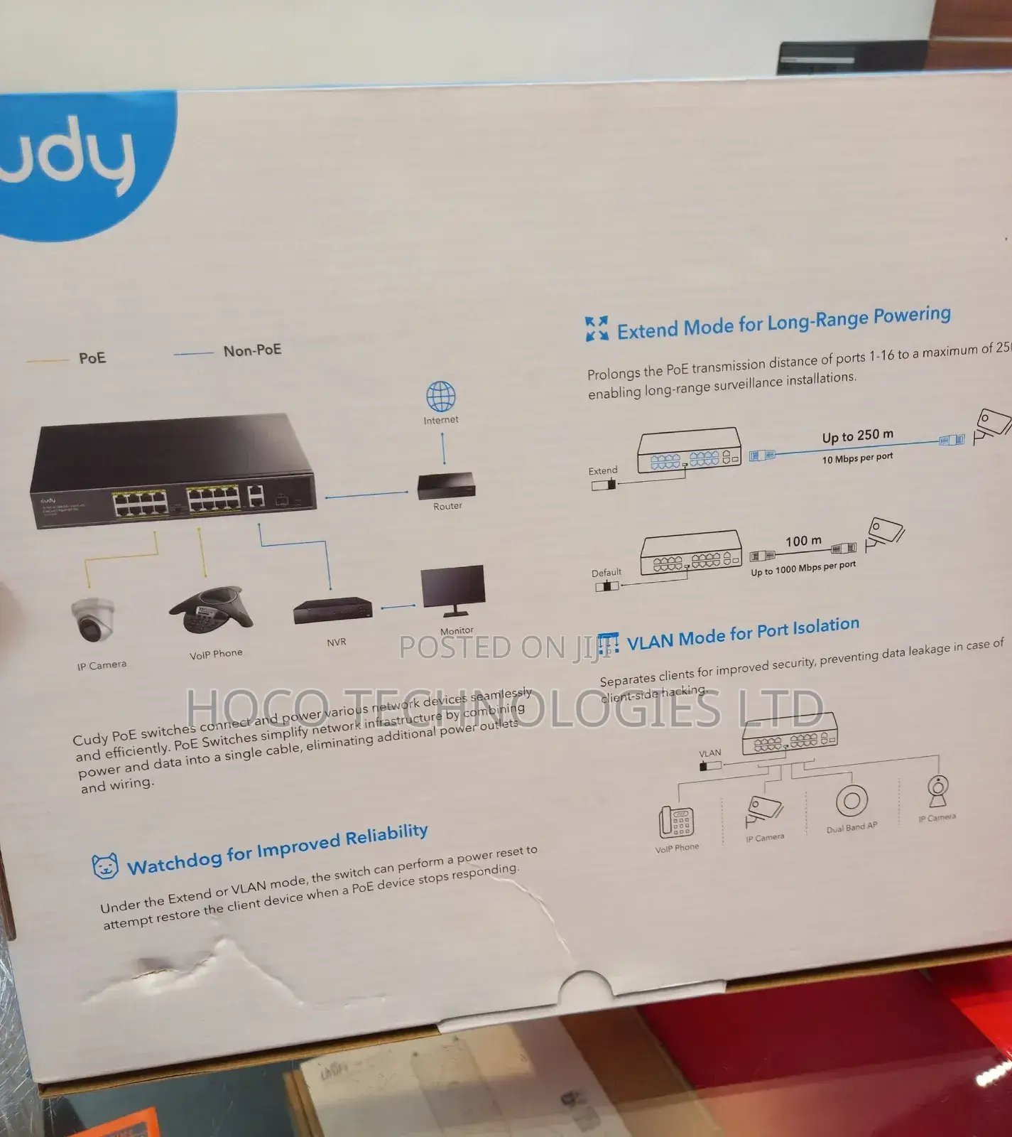 Cudy 16 Ports Poe 10/100mbps Unmanageable Switch