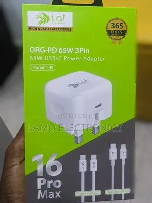 Tai T-05 Org-Pd 65w 3pin Usb-C Power Adapter
