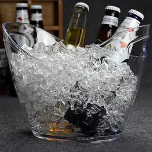 Large Plastic Ice Bucket Oval Storage 8l