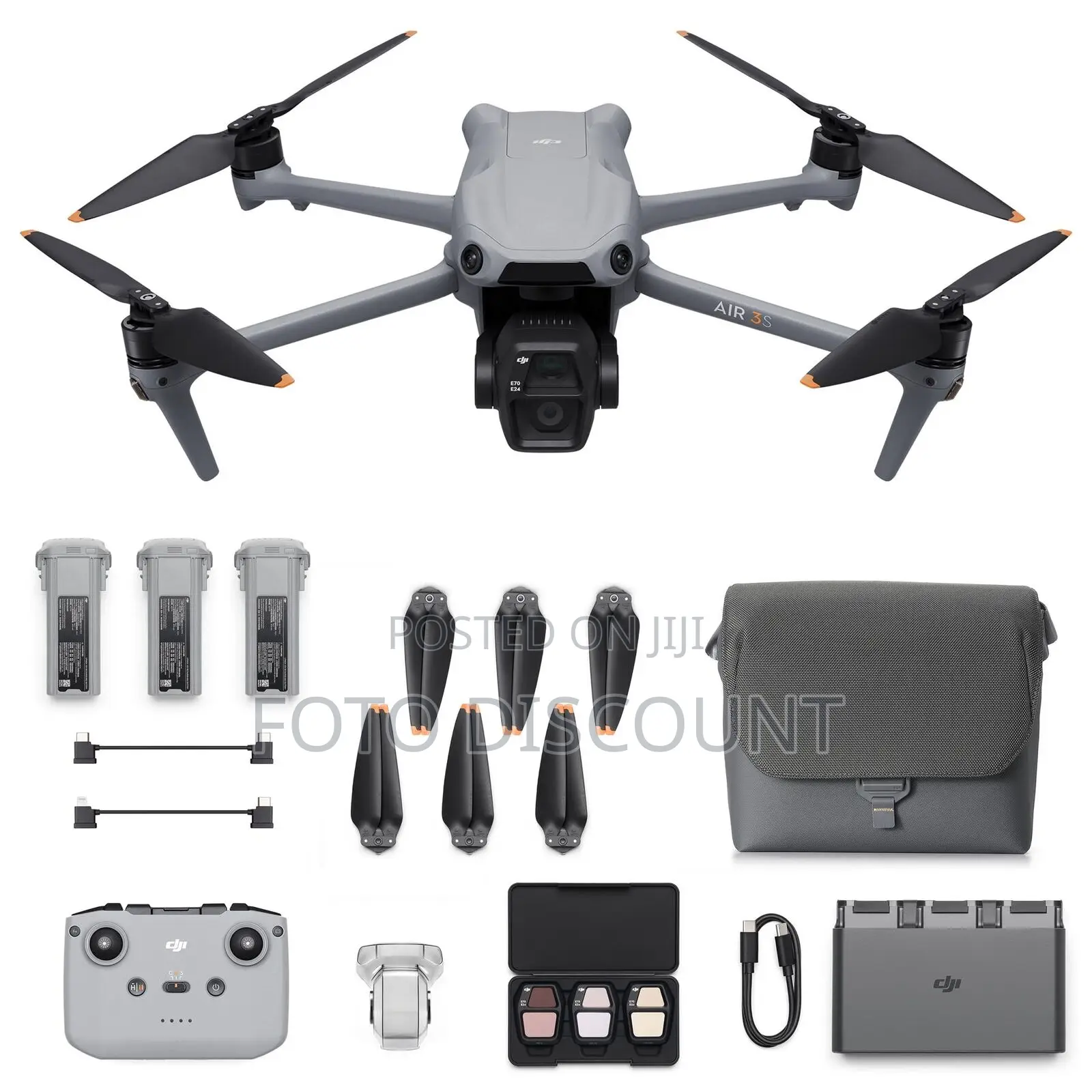 Dji Air 3s Drone Fly More Combo With Rc-N3