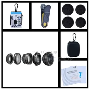Apexel 5-in-1 Camera Lens Kit With Fish Eye, Macro, Wide Angle