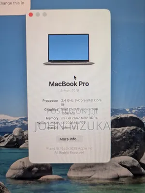 Laptop Apple MacBook Pro 2019 32GB Intel Core I9 SSD 1T