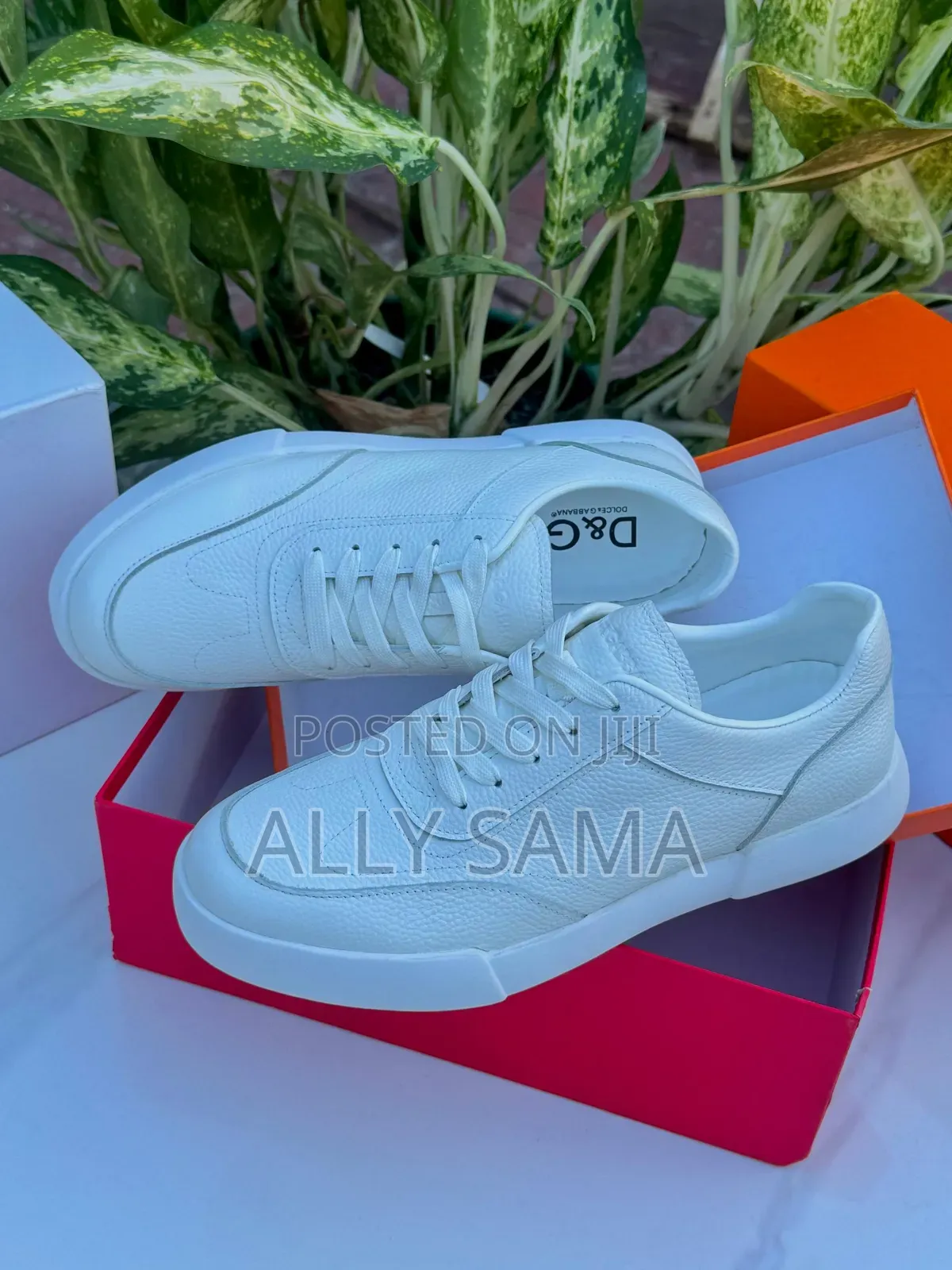 Men's Sneakers Dolce Gabbana Full White Pure Leather
