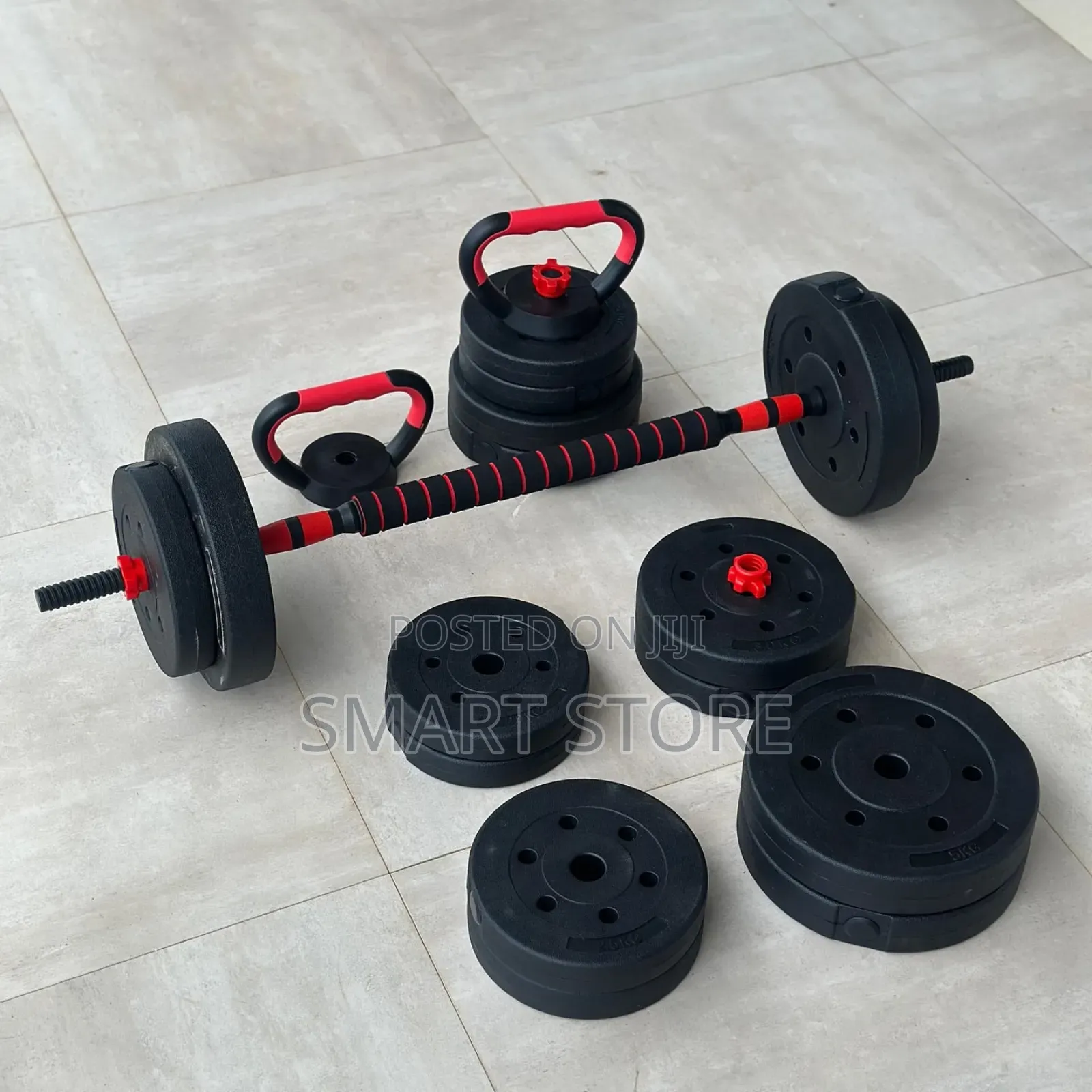 Multifunctional 50kg Weight Set – Dumbbell, Barbell Kettlebell Set