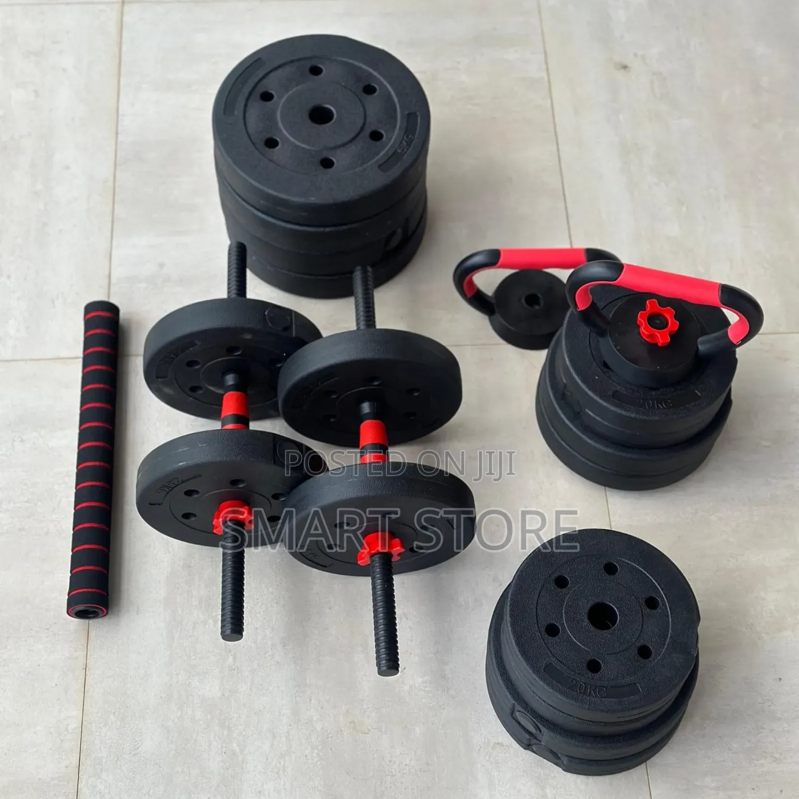Multifunctional 50kg Weight Set – Dumbbell, Barbell Kettlebell Set